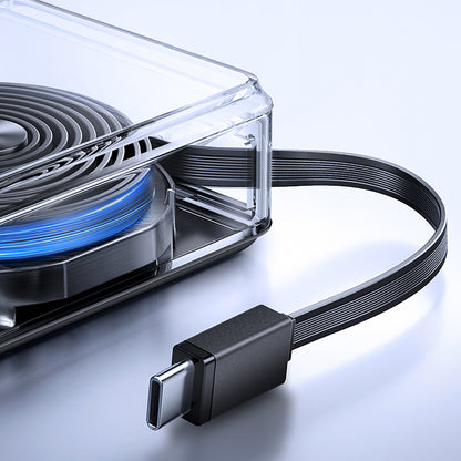 Powerbank Joyroom JR-PR1 10000mAh 22.5W com Cabo USB-C Retrátil Integrado – Preto