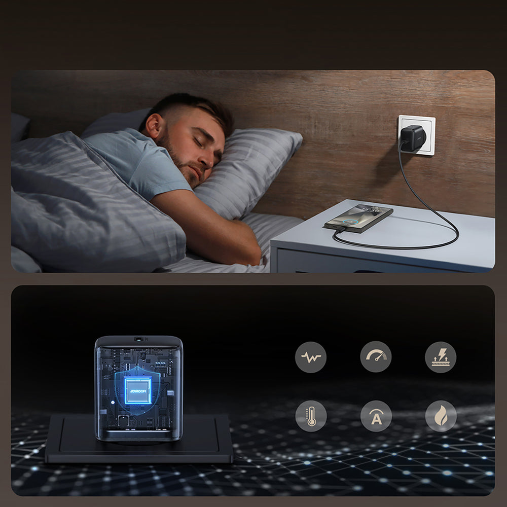 Carregador de Parede Joyroom JR-TCG13 45W GaN – Preto