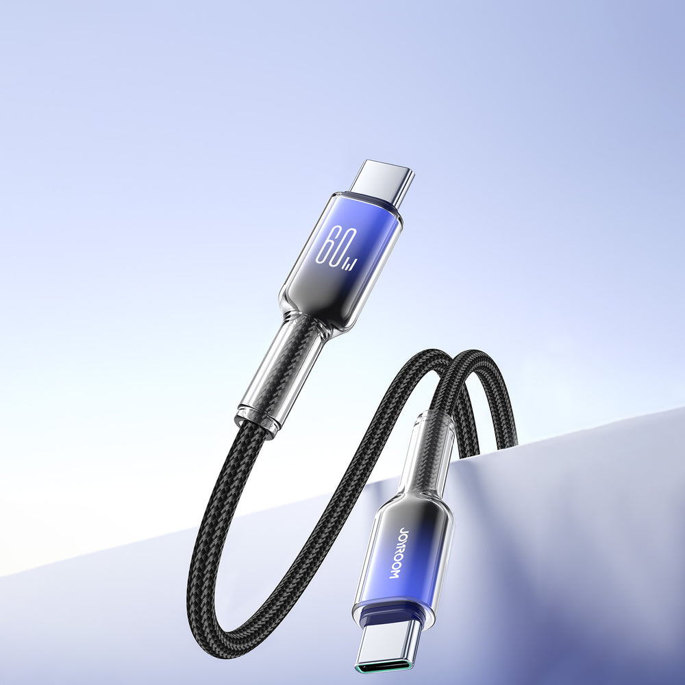 Cabo Joyroom S-A42 Crystal-Clear Series USB-C para USB-C 60W 1.2m